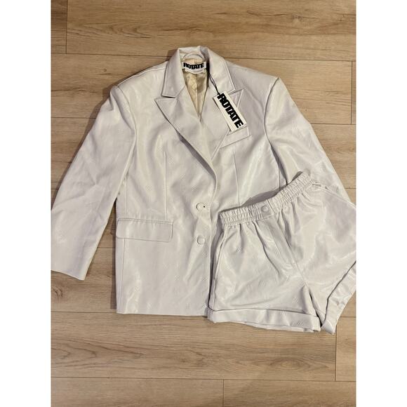 ROTATE Birger Christensen Embossed Catherine Blazer & Belina Shorts SET - Picture 13 of 15